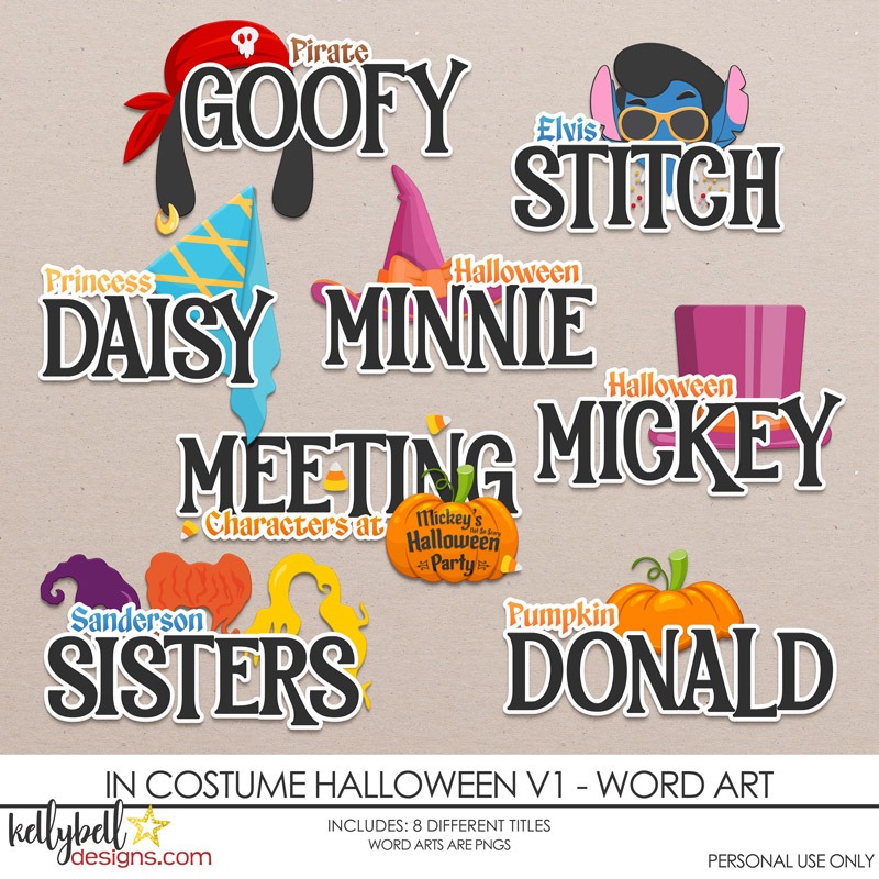 In Costume Halloween Vol 1 Word Art