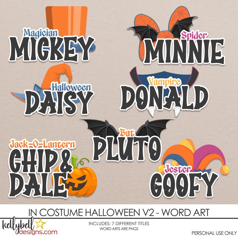 In Costume Halloween Vol 2 Word Art