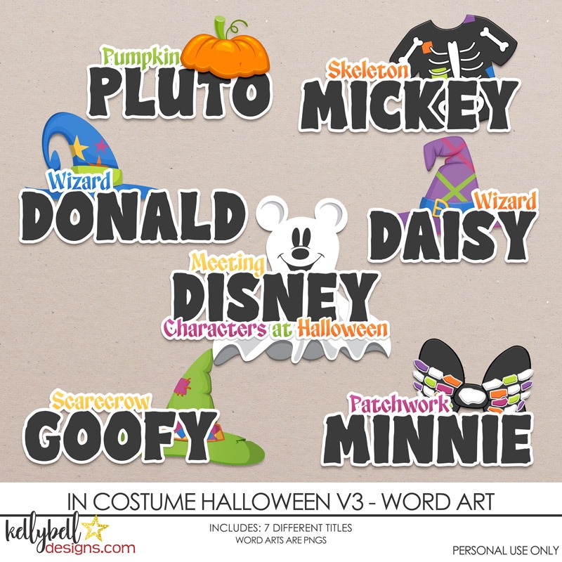 In Costume Halloween Vol 3 Word Art