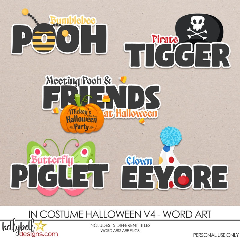 In Costume Halloween Vol 4 Word Art