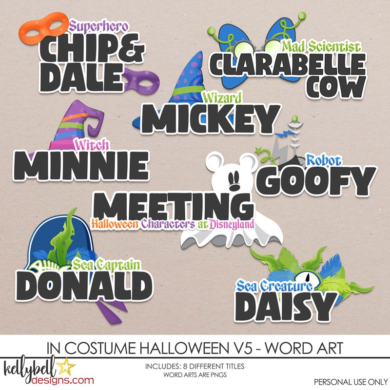 In Costume Halloween Vol 5 Word Art