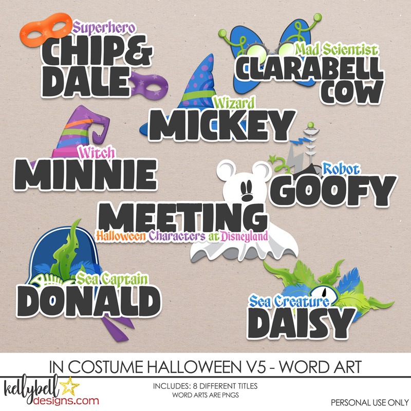 In Costume Halloween Vol 5 Word Art