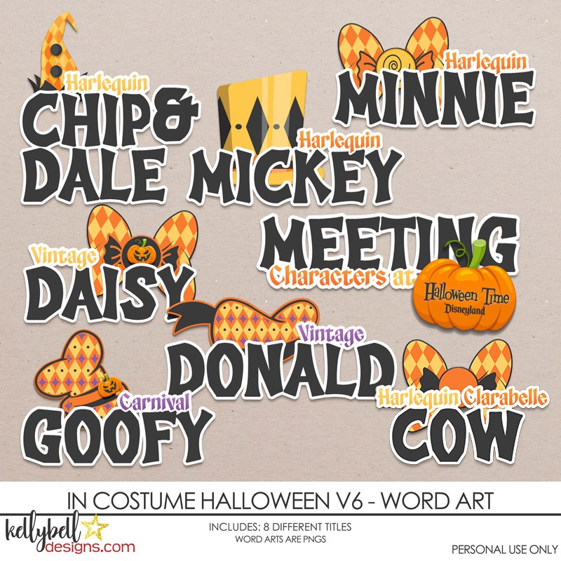 In Costume Halloween Vol 6 Word Art