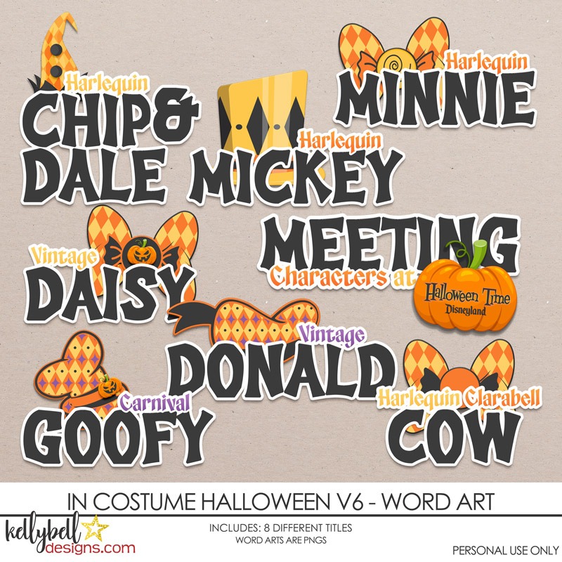 In Costume Halloween Vol 6 Word Art